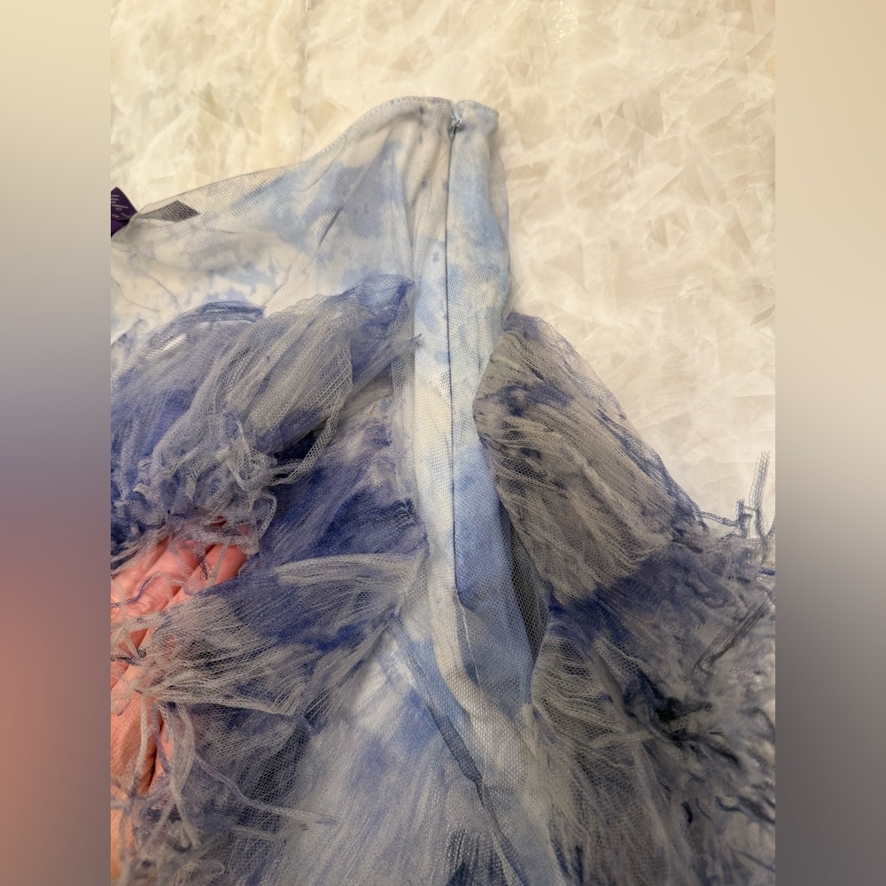NWT $2490 Ralph Lauren purple label blue feather skirt - Picture 4 of 7